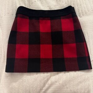 J.Crew plaid Red and Black Women's mini Skirt